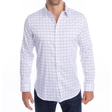 Load image into Gallery viewer, goTIELESS Ultimate Dress Shirt (White/Navy Windowpane)
