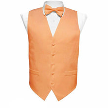 Load image into Gallery viewer, Vittorio Farina Solid Satin Vest Set (Peach Back)
