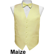 Load image into Gallery viewer, Vittorio Farina Solid Satin Vest Set (White Back) Var. 02 (Mustard-Yellow)
