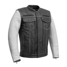 Load image into Gallery viewer, Vincent Men's Cafe Style Leather Jacket
