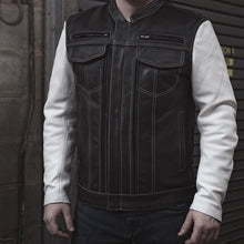 Load image into Gallery viewer, Vincent Men's Cafe Style Leather Jacket
