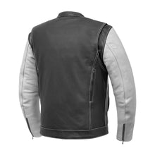 Load image into Gallery viewer, Vincent Men's Cafe Style Leather Jacket
