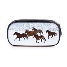 Load image into Gallery viewer, Vintage Cartoon Print Students Pencil Case Classic Theme Makeup Cosmetic Bags Elegant Stationery Pouch

