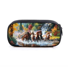 Load image into Gallery viewer, Vintage Cartoon Print Students Pencil Case Classic Theme Makeup Cosmetic Bags Elegant Stationery Pouch
