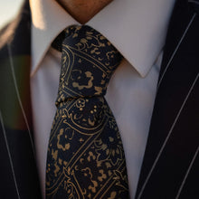 Load image into Gallery viewer, Caruso - Silk Jacquard Tie - Midnight Blue
