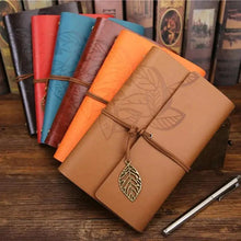 Load image into Gallery viewer, Vintage PU Leather Diary Notebook Journal  Retro Book Traveler Planners Office School Supplies
