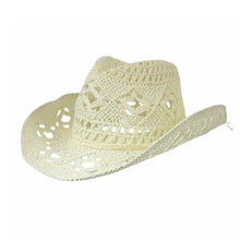Load image into Gallery viewer, Vintage Straw Cowboy Hat Hand Made Beach Straw Hat Summer Outdoor Men's And Women's Big Brim Sun Hat  Elegant Party Cap Sun Protection Unisex Hats Breathable Hat
