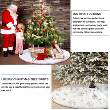 Load image into Gallery viewer, Christmas Tree Decor Snowflake Carpet White Christmas Tree Skirt Fur Skirt For Xmas Decorations Xmas Christmas Decorations For Home
