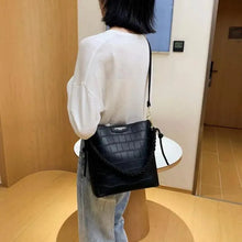 Load image into Gallery viewer, Vintage Style Fashionable Women's bucket bag Stone Pattern Shoulder Bag For Ladies Diagonal Female Bag
