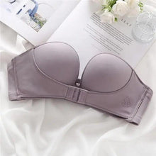 Load image into Gallery viewer, Vintage Style Front Closure Sexy Push Up Bra Women Invisible Bras Underwear Lingerie for Female Brassiere Strapless Seamless Bralette ABC Cup
