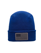 Load image into Gallery viewer, American Flag Beanie - H-Stitch Circular Knit Cuffed Beanie - Patented Design and Made in USA
