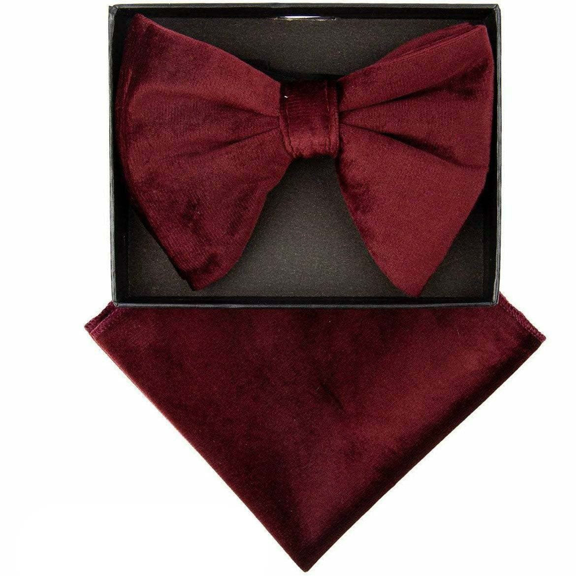 Vittorio Farina Velvet Edwardian Bow Tie & Pocket Square