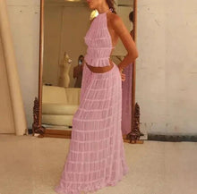 Load image into Gallery viewer, 2-Piece Chic Halter Dress Suit Set
