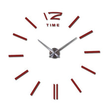 Load image into Gallery viewer, Wall Clock Watch Clocks 3D Frameless Wall Clock Large Stickers Wall Decoration for Living Room Bedroom 3D Acrylic Mirror Stickers Living Room Quartz Needle Europe
