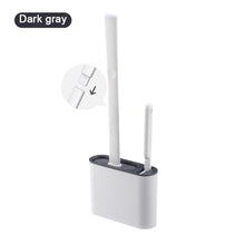 Load image into Gallery viewer, Wall Hanging Toilet Brush with Holder Set Silicone Bristles For Floor Bathroom Cleaning Toilet Brush And Holder Set Wall-Hanging Landing Toilet Bowl Brush Household Hotel Cleaner With Small Brush For Bathroom
