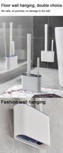 Load image into Gallery viewer, Wall Hanging Toilet Brush with Holder Set Silicone Bristles For Floor Bathroom Cleaning Toilet Brush And Holder Set Wall-Hanging Landing Toilet Bowl Brush Household Hotel Cleaner With Small Brush For Bathroom
