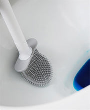 Load image into Gallery viewer, Wall-Mounted Silicone Toilet Brush Wash Toilet Accessories With Holder Soft Bristles Brushes Set Bathroom Cleaning Tool Toilet Brush Set Silicone Toilet Brush With Holder Wall Mounted With Toilet Bowl Brush And Holder Bendable Brush Head Holder
