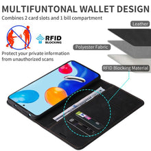 Load image into Gallery viewer, Wallet Flip Leather Case For Xiaomi Redmi 10 10C 9A 9C 9T Note 11 Pro 10S 10 Pro 9 Pro 8T 7 Poco F3 X3 X4 Pro M3 M4 Pro M5s 11T Leather Finish Inbuilt Stand &amp; Pockets Wallet Style Flip Back Case
