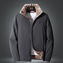 Load image into Gallery viewer, Warm Comfortable Men Winter Windproof Warm Thick Fleece Jacket Men Fashion Casual Coat Unique Design Warm Men's Jacket Men Autumn Outdoor Classic Soft Jacket For Hiking Fishing Travel
