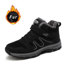 Load image into Gallery viewer, Warm Fur Men's Womens Boots Winter Comfortable Snow Casual Shoes Rubber Ankle Boots Fur Lined Warm Anti-slip Outdoor Work Shoes For Cold Weather Hiking Camping
