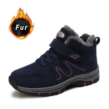 Load image into Gallery viewer, Warm Fur Men's Womens Boots Winter Comfortable Snow Casual Shoes Rubber Ankle Boots Fur Lined Warm Anti-slip Outdoor Work Shoes For Cold Weather Hiking Camping
