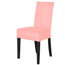 Load image into Gallery viewer, Washable Elastic Seat Parsons Chair Covers Thick Chair Cover Washable Elastic Winter Warm Chair Protector Case Kitchen Restaurant  Washable Spandex Kitchen Chair Covers for Dining Room Christmas Decoration Holiday Party
