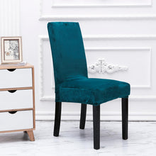 Load image into Gallery viewer, Washable Elastic Seat Parsons Chair Covers Thick Chair Cover Washable Elastic Winter Warm Chair Protector Case Kitchen Restaurant  Washable Spandex Kitchen Chair Covers for Dining Room Christmas Decoration Holiday Party
