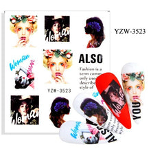 Load image into Gallery viewer, Water Decal Nail Art Decorations Nail Sticker Tattoo Full Cover Beauty Decals Manicure Supplies Accessories  Women Kids Girls Manicure Decoration Nail Art Supplies 3D Self-Adhesive Nail Decals Designer Nail Stickers for Acrylic Nails
