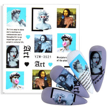 Load image into Gallery viewer, Water Decal Nail Art Decorations Nail Sticker Tattoo Full Cover Beauty Decals Manicure Supplies Accessories  Women Kids Girls Manicure Decoration Nail Art Supplies 3D Self-Adhesive Nail Decals Designer Nail Stickers for Acrylic Nails
