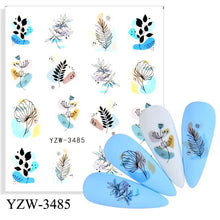 Load image into Gallery viewer, Water Decal Nail Art Decorations Nail Sticker Tattoo Full Cover Beauty Decals Manicure Supplies Accessories  Women Kids Girls Manicure Decoration Nail Art Supplies 3D Self-Adhesive Nail Decals Designer Nail Stickers for Acrylic Nails
