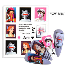 Load image into Gallery viewer, Water Decal Nail Art Decorations Nail Sticker Tattoo Full Cover Beauty Decals Manicure Supplies Accessories  Women Kids Girls Manicure Decoration Nail Art Supplies 3D Self-Adhesive Nail Decals Designer Nail Stickers for Acrylic Nails
