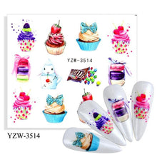 Load image into Gallery viewer, Water Decal Nail Art Decorations Nail Sticker Tattoo Full Cover Beauty Decals Manicure Supplies Accessories  Women Kids Girls Manicure Decoration Nail Art Supplies 3D Self-Adhesive Nail Decals Designer Nail Stickers for Acrylic Nails
