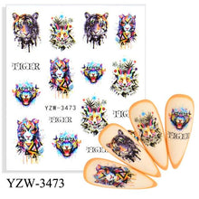 Load image into Gallery viewer, Water Decal Nail Art Decorations Nail Sticker Tattoo Full Cover Beauty Decals Manicure Supplies Accessories  Women Kids Girls Manicure Decoration Nail Art Supplies 3D Self-Adhesive Nail Decals Designer Nail Stickers for Acrylic Nails
