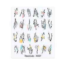 Load image into Gallery viewer, Water Nail Stickers Women Face Sketch Abstract Butterfly Image Sexy Girl Nail Art Decor Sliders Manicures For Nails Decoration Decal Self-Adhesive 3D Wave Design Decoration for Women Girls Tape Nail Art Stickers Decal Decoration
