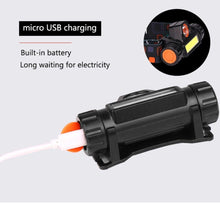 Load image into Gallery viewer, Waterproof 2 Light Mode USB LED Headlight With Magnet Rechargeable Headlamp Built-in 18650 Battery Flashlight  COB Work Light For Outdoor Camping Cycling Fishing Headlamp Flashlight
