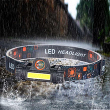 Load image into Gallery viewer, Waterproof 2 Light Mode USB LED Headlight With Magnet Rechargeable Headlamp Built-in 18650 Battery Flashlight  COB Work Light For Outdoor Camping Cycling Fishing Headlamp Flashlight
