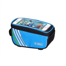 Load image into Gallery viewer, Waterproof Bicycle Bag Nylon Bike Cycling Cell Mobile Phone Bag Case  Bicycle  Front Tube Bags Accessories Bike Phone Front Frame Bag Bicycle Bag Waterproof Bike Phone Mount  Bag Bike Phone Case Holder Accessories Cycling Pouch Compatible With Phone
