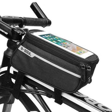 Load image into Gallery viewer, Waterproof Bicycle Bag Nylon Bike Cycling Cell Mobile Phone Bag Case  Bicycle  Front Tube Bags Accessories Bike Phone Front Frame Bag Bicycle Bag Waterproof Bike Phone Mount  Bag Bike Phone Case Holder Accessories Cycling Pouch Compatible With Phone
