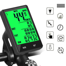 Load image into Gallery viewer, Waterproof Bicycle Computer Wireless And Wired Bike Cycling Odometer Stopwatch Speedometer Bicycle Speedometer With LCD Display 20 Functions And Automatic Wake-up
