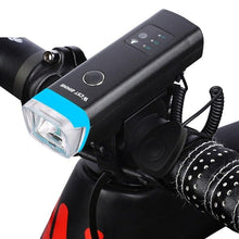 Load image into Gallery viewer, Waterproof Bicycle Light Smart Front Lamp Headlight With Horn USB Rechargeable LED Cycling Flashlight Bicycle Lights Set Powerful Lumens LED Bike Front For Adults Road Cycling Safety Flashlight
