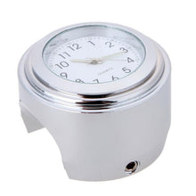 Load image into Gallery viewer, Waterproof  Motorcycle Handlebar Mount Quartz Clock Motorcycle Handlebar Motorcycle Handlebar Clock Motorcycle Modification Handlebar Mount Waterproof Quartz Clock Watch Accessories Watch Aluminum Luminous Clock Moto Black Accessories
