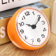 Load image into Gallery viewer, Waterproof Shower Wall Mini Clock Kitchen Bathroom Bath Watch Suction Cup Battery Operated Living Room Bathroom Wall Clock, Waterproof Suction Cup Silent Non Ticking Clocks with Stand for Desk Bedroom Home Office School
