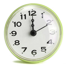 Load image into Gallery viewer, Waterproof Shower Wall Mini Clock Kitchen Bathroom Bath Watch Suction Cup Battery Operated Living Room Bathroom Wall Clock, Waterproof Suction Cup Silent Non Ticking Clocks with Stand for Desk Bedroom Home Office School

