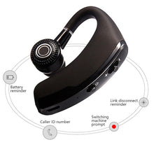 Load image into Gallery viewer, Waterproof Wireless Bluetooth Handsfree Earphone Single Headphone Elegant Black Design  Comfortable Long Wireless Range Headset Business Office Earbud With Microphone Waterproof Loud Voice Sport Earphones
