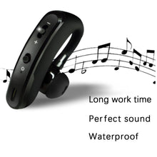 Load image into Gallery viewer, Waterproof Wireless Bluetooth Handsfree Earphone Single Headphone Elegant Black Design  Comfortable Long Wireless Range Headset Business Office Earbud With Microphone Waterproof Loud Voice Sport Earphones
