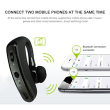 Load image into Gallery viewer, Waterproof Wireless Bluetooth Handsfree Earphone Single Headphone Elegant Black Design  Comfortable Long Wireless Range Headset Business Office Earbud With Microphone Waterproof Loud Voice Sport Earphones
