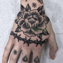Load image into Gallery viewer, Waterproof Womens Temporary Sticker Tattoo Flower Rose Realistic Sketches For Arm Hand

