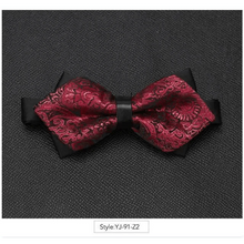 Load image into Gallery viewer, Wedding Men Butterfly Bowtie Formal Bow Ties Beautiful Printed Men Luxury Adjustable Business Bowties
