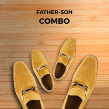 Load image into Gallery viewer, Welkar &amp; Rachal Father Son Yellow Combination Shoes
