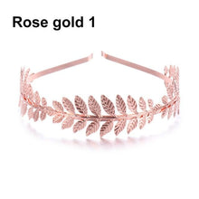 Load image into Gallery viewer, Western Fashion Retro Hair Bands For Women Wedding Metal Gold Leaf Butterfly Hair Headbands Girls Bride Gorgeous Hair Accessories For Women
